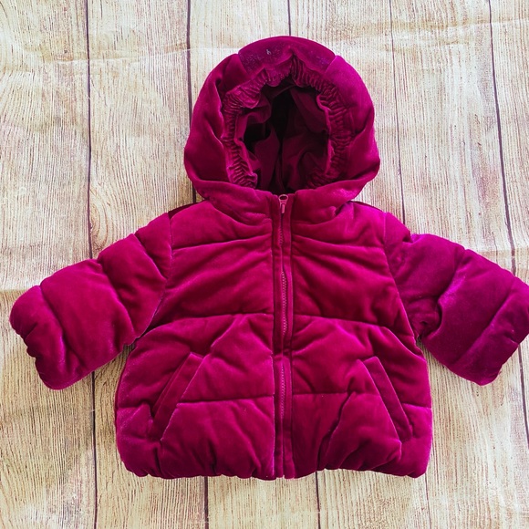 Adorable Fuchsia Gymboree Puffer Coat - Size 3-6 Months - Picture 1 of 5